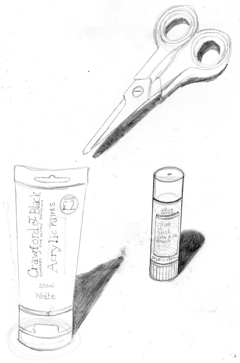 macdonald663's tweet photo. sketches practicing everyday objects I had around me. looking to see how my drawing skills and accuracy have improved.

#art #practice #artwork #artist #drawing #sketch #sketching #objects #scissors #paint #glue https://t.co/OdSmBnZExB