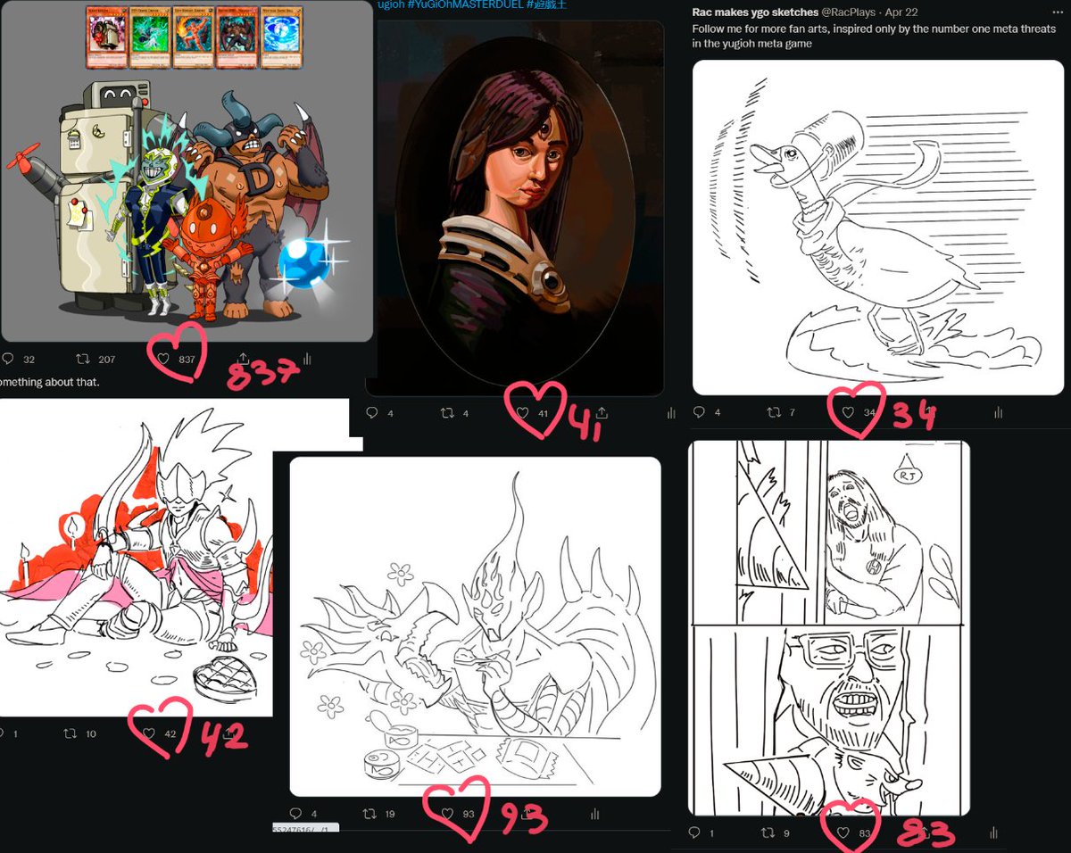 Racisdrawing's tweet photo. Thanks for all the love lately! I use these sketches to free my head from more stressful things and everybody has been super kind! Be sure that if you follow me, you will see more and more of these silly yugioh drawings! we are almost 400 ✨Thanks so much✨ https://t.co/AImoWW1N1b