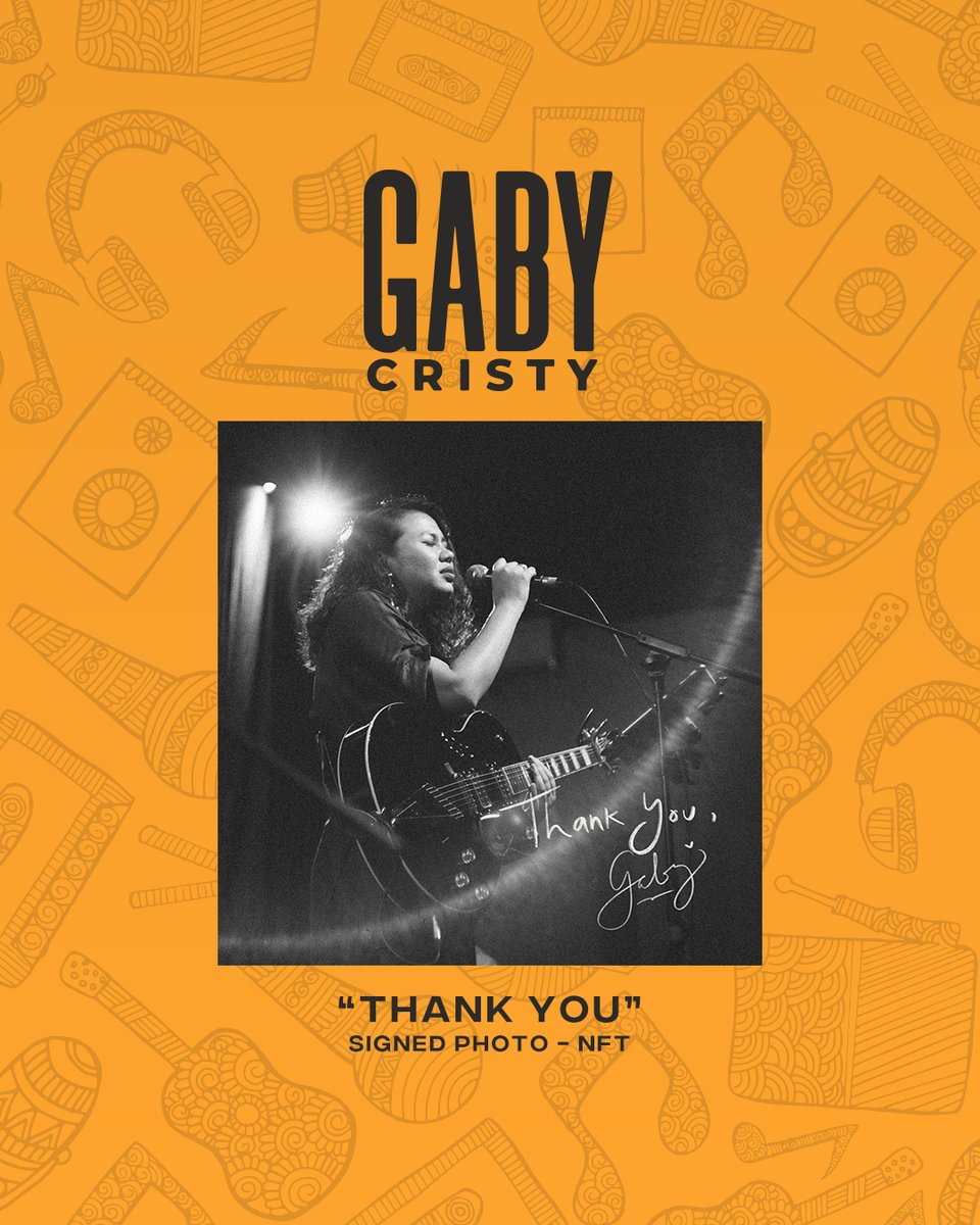 Gaby Cristy
"Thank You" - Signed Photo
#NFT #tezos #NFTs 

OBJKT: objkt.com/asset/KT1PiPpn…

Aku sedang mencoba beberapa hal baru dan belajar NFT adalah salah satunya. Let's hope something good come out of this.

Terimakasih banyak ya sebelumnya.