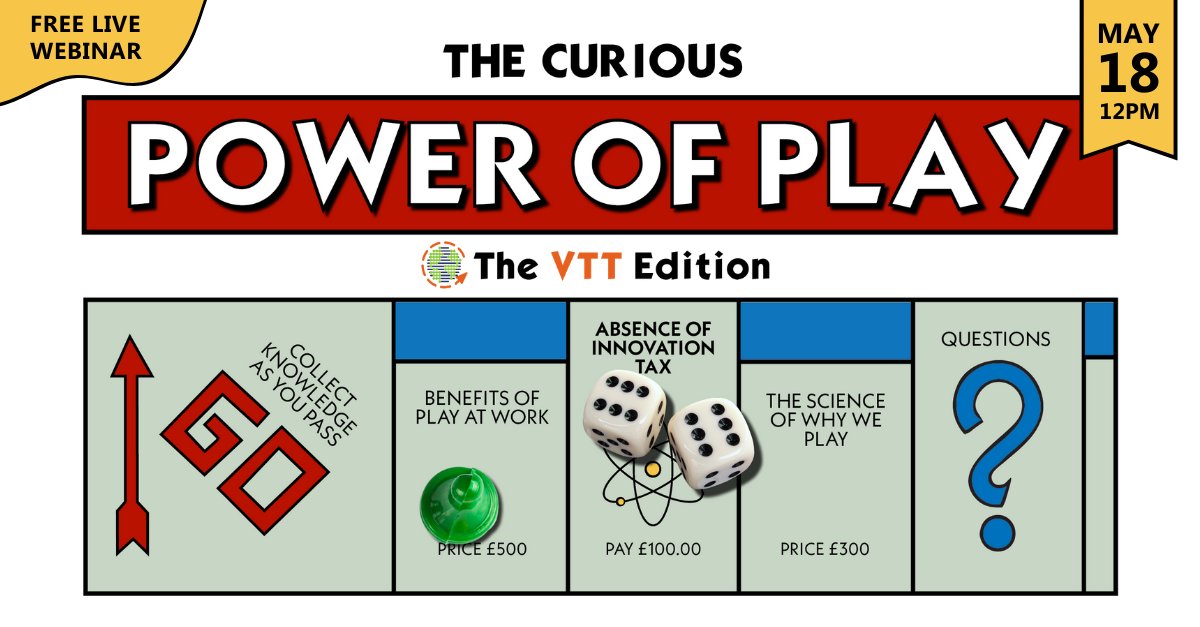 CatNicholsonVTT's tweet photo. Want to learn how to inject purposeful play into your L&amp;D Programmes?Join our free live webinar on ‘The Curious Power of Play', hosted on Remo on May 18th @12PM BST
REGISTER NOW 👉https://t.co/wt7S0AvPPa to reserve your virtual seat!
#learning #virtualtraining #learningatworkweek https://t.co/6QxohnVogP