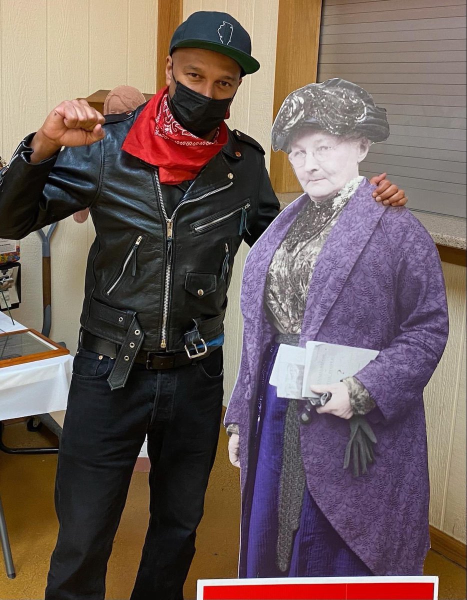 MotherJonesLive's tweet photo. @tmorello with MJ in family’s hometown of Marseilles IL to commemorate Workers Memorial Day @ILAFLCIO @UnionDrip @FlyingWithSara #union #1u https://t.co/fAA2nPrtaK