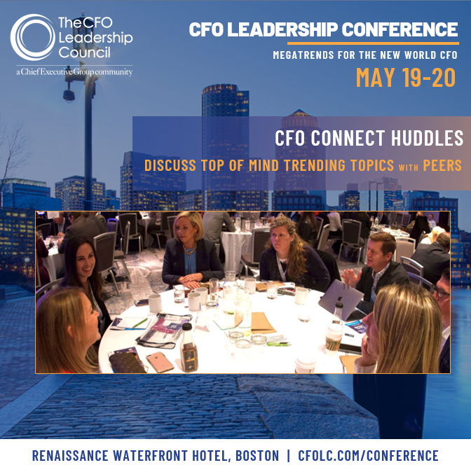 CFOLeader's tweet photo. Topics that keep you up at night:
πAnalytics
πStaffing
πInflation
πTax
πTech
Bring your topics and discuss challenges with finance peers. Join us for the CFO Connect huddle
CFO Leadership Conference
May 19-20, 2022
https://t.co/FXlfW657E9
#cfolc #cfoconference #megatrendscfo https://t.co/HHytcLYH2u