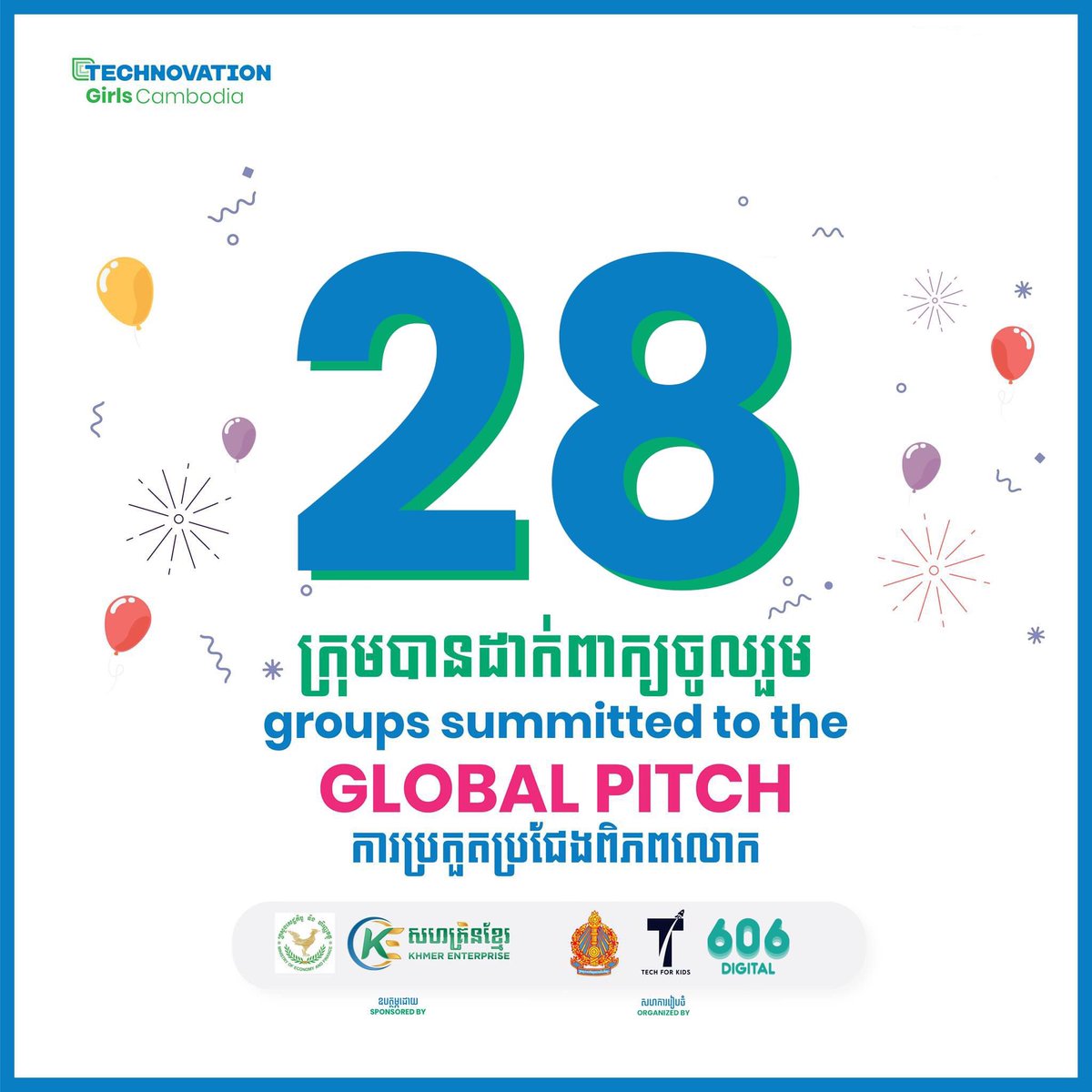 Congrats to the 28 teams from Cambodia submitted their application after the 12 weeks training. Thanks to all parents, mentors, partners, and especially <a href="/technovation/">Technovation</a> Girls around the world for working so hard through this challenging time with such great result!