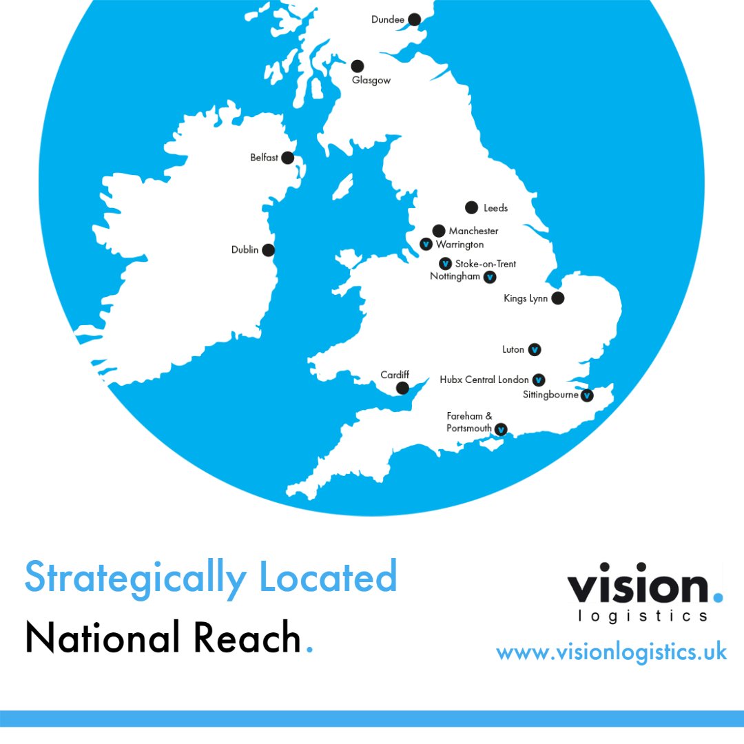 visionlogistics's tweet image. At Vision, we are proud to offer national reach with our range of depots and partner networks in a variety of locations. We have strategically placed ourselves to offer the best possible service to our clients, no matter where they are located.

#logistics #fulfilment #vision