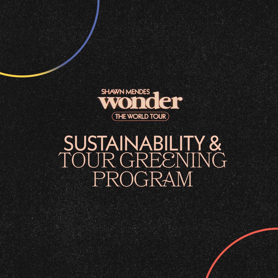 Over the last year, my team & I set out to develop a sustainability program with the goal to make a fully climate positive tour, so we could contribute to making the way we tour greener. Read a letter from me & more about our program here wonderthetour.com/sustainability