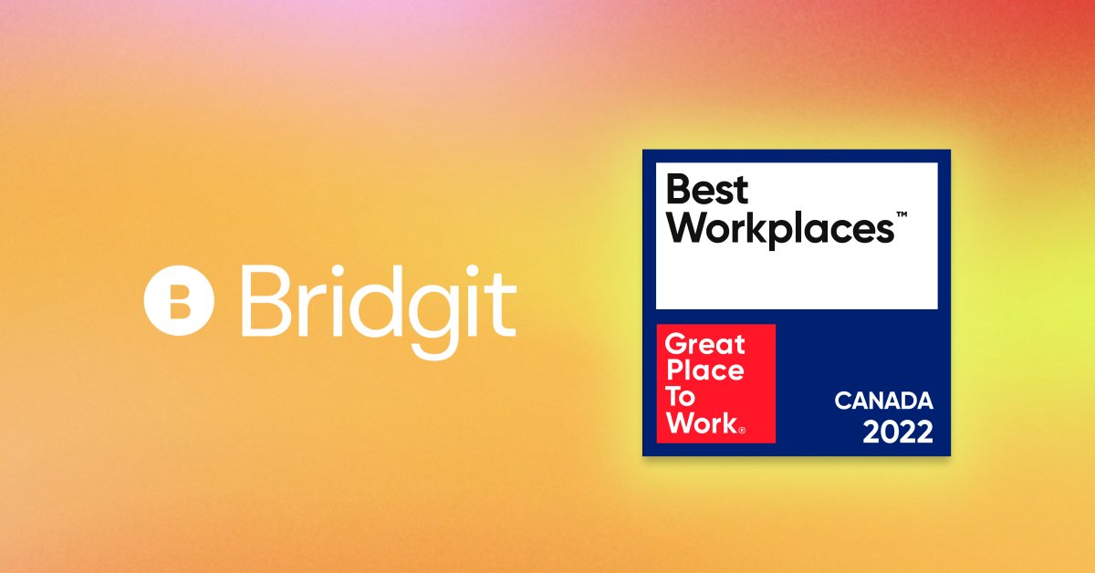 gobridgit's tweet image. And we're literally one of the Best Workplaces in Canada. Check out our open roles: gobridg.it/3knp4kj