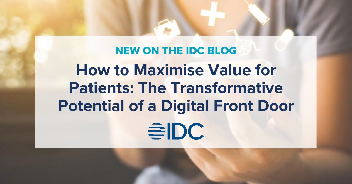The digital front door is leading to a new era in #healthcare. Read the blog post 👉 blog-idceurope.com/how-to-maximis… Join top healthcare leaders in discussing this at the IDC European Healthcare Executive Digital Summit on May 18: lnkd.in/edSQEdv2