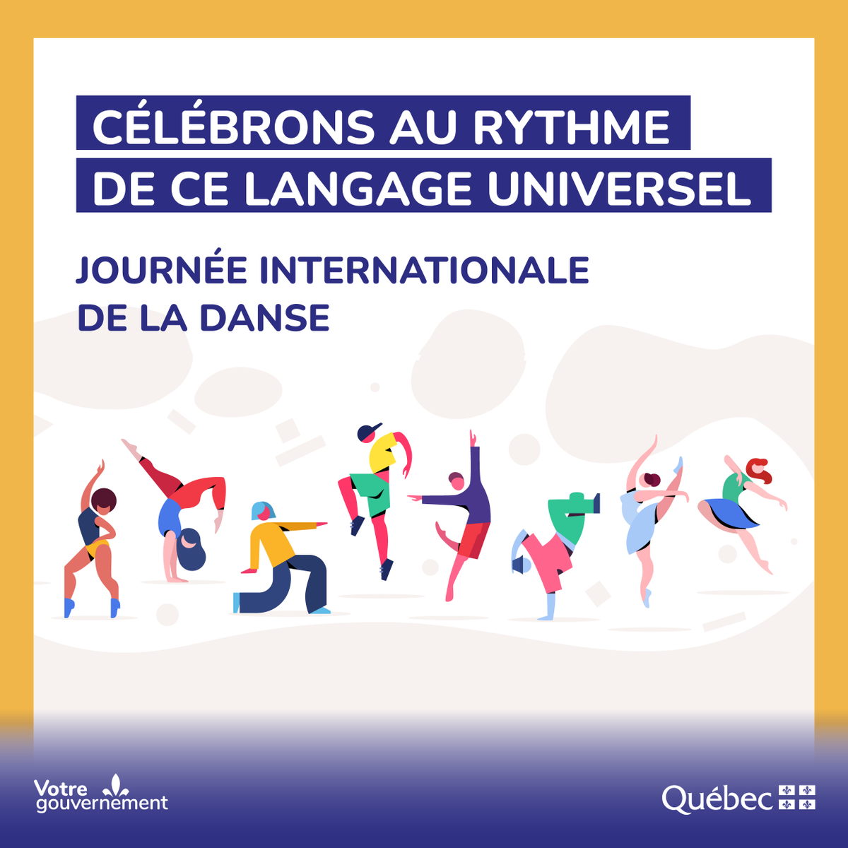 MCCQuebec's tweet photo. [Journée internationale de la danse]
Pour célébrer la danse et obtenir des idées d’activités, de sorties ou d’événements en danse partout au Québec, visitez le site de @quebecdanse: https://t.co/CwxdZZk2SV.
#DanseQc #CultureQc https://t.co/8hcBH2lJ3n