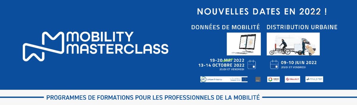 MobilityMasterC's tweet image. Nos prochaines formations :
- Distribution urbaine et cyclologistique les 9 et 10 juin prochain : lnkd.in/e7gtW9vS
- Données de mobilité et outils digitaux les 13 et 14 octobre : lnkd.in/eE7KUWFJ
 @EITUrbanMob @Transitec_BE @TrajectMobility @espacesmob et ICEDD