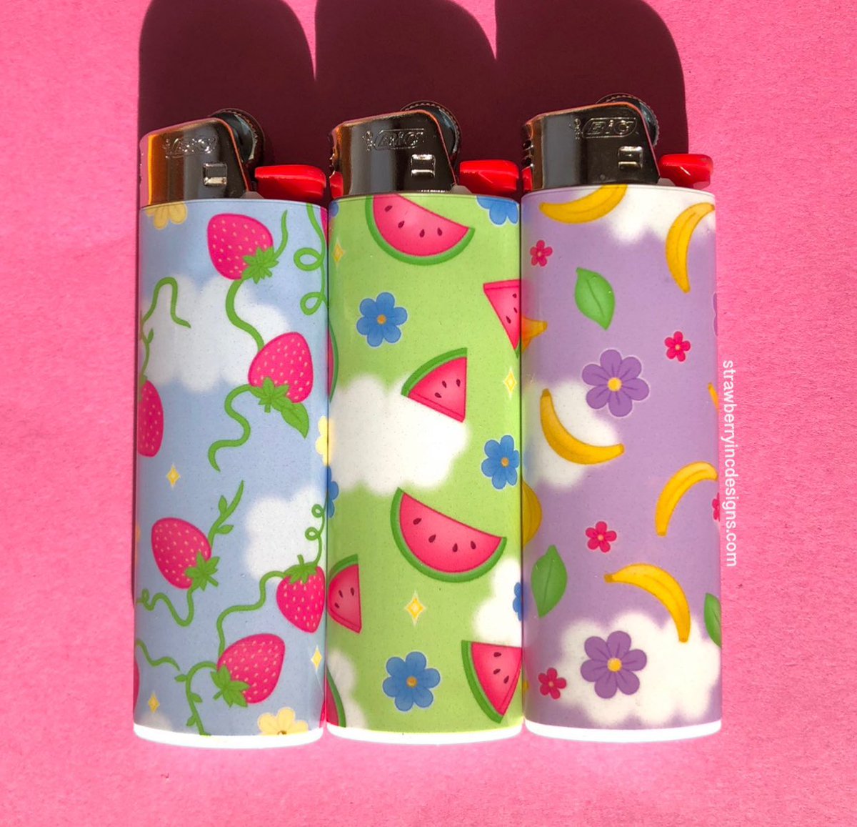 strawberryinco's tweet photo. 🚨✨low stock!✨🚨 

these lighters (&amp; more) are running out of stock! grab one before they're gone!💗

https://t.co/FZRb9YcDeG 🍓 https://t.co/UrHLlnxHSB