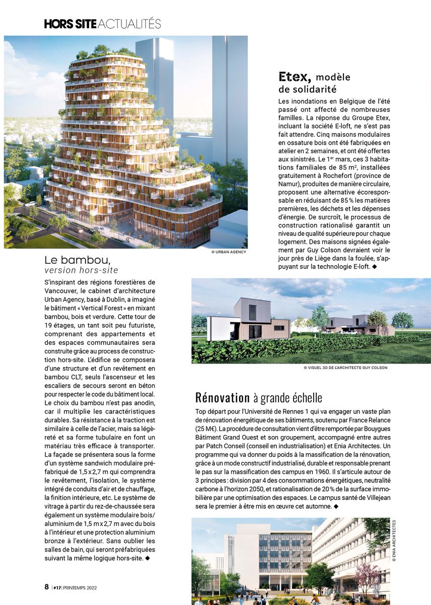 We are thrilled to see our 'Vancouver Forest' project featuring in <a href="/HorsSite/">Hors site</a> Construction magazine.

#bamboo #forest #modular #offsiteconstruction #architecture #creativearchitecture #timberconstruction