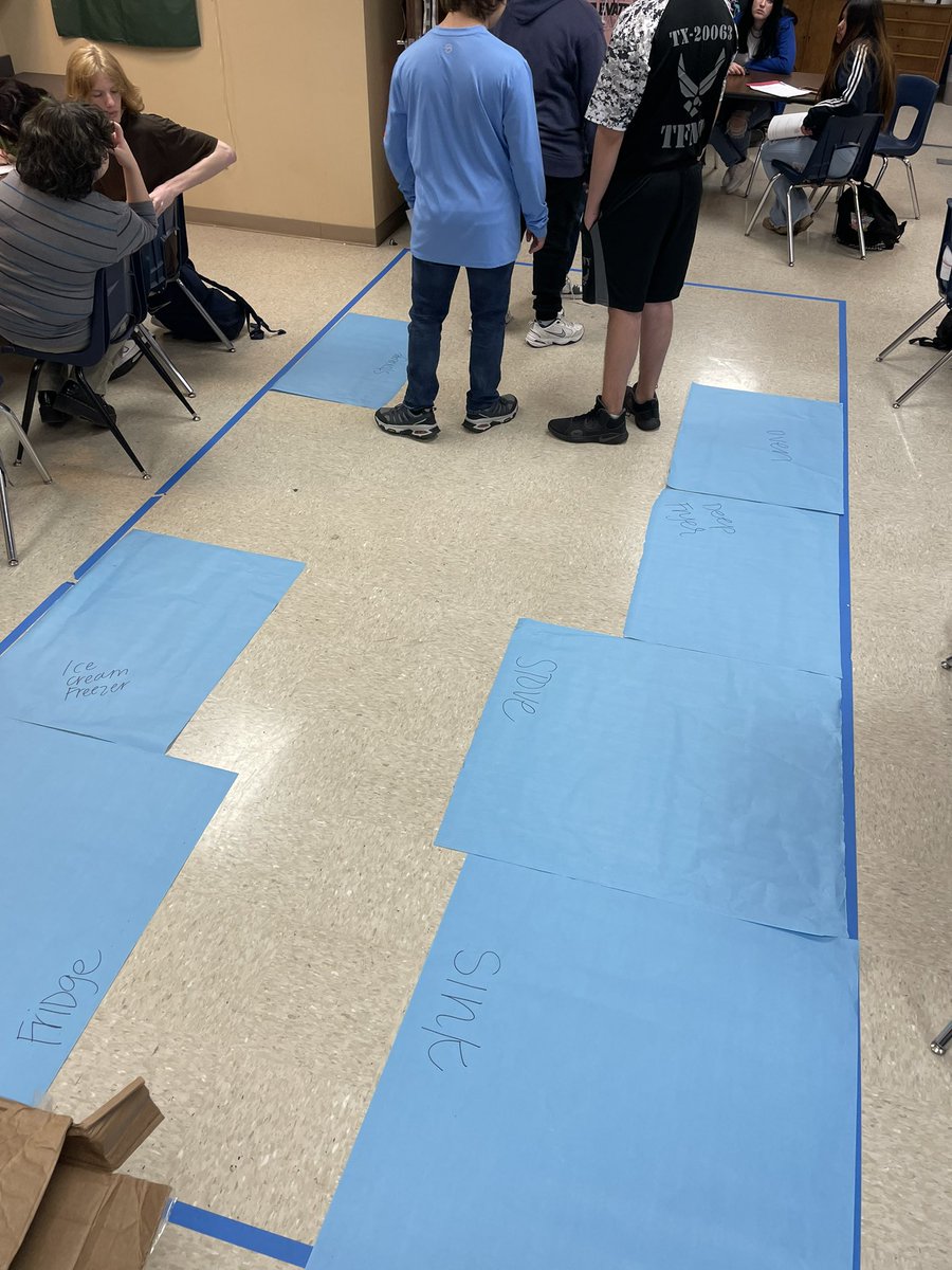 Today in Culinary, students are working on the design and efficiency of the space in their food trucks! #cte #kisdbest #foodtruckrally