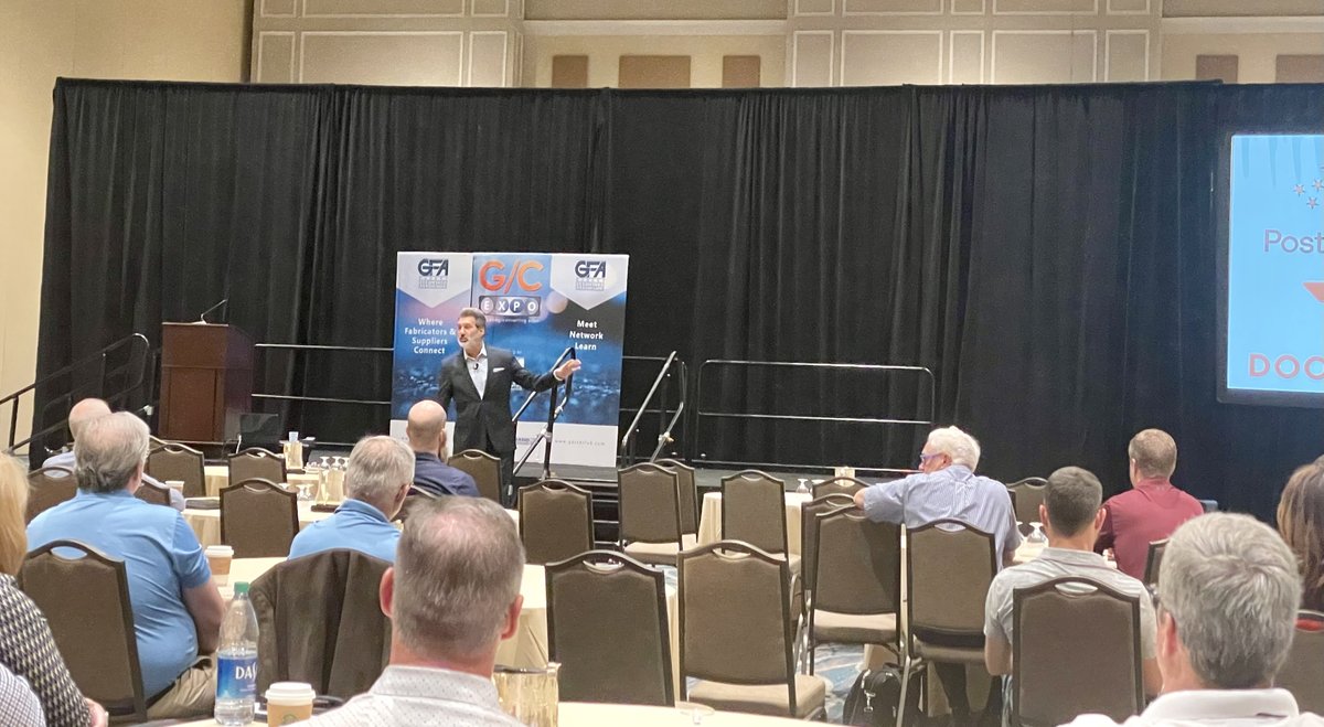 Last day of GFA EXPO GASKET FABRICATORS ASSOCIATION with a great speaker on Winning the Customers 4.0 with <a href="/DavidAvrin/">David Avrin</a> #dcsusa #rotaryexperts #gasketfab