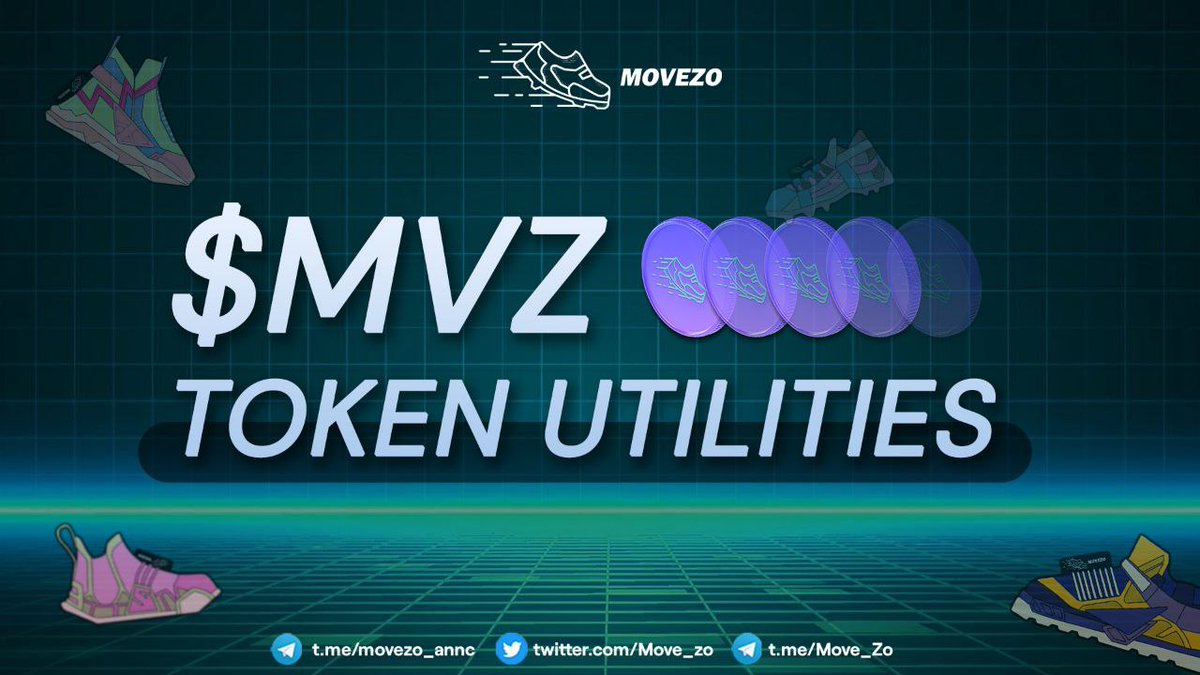 Move_zo's tweet image. ✧MoveZo - $MVZ Token Utilities

- Sneakers Minting
- Sneakers Upgrading
- Withdrawal Fees
- Early Sale Taxes
- Staking and Weekly Challenges.
   And Much More

⚡We are Working Hard on Developments.
Stay Tuned !

#Move2Earn #MoveToEarn #BSCGems #NFT #Web3 #Metaverse #fitness