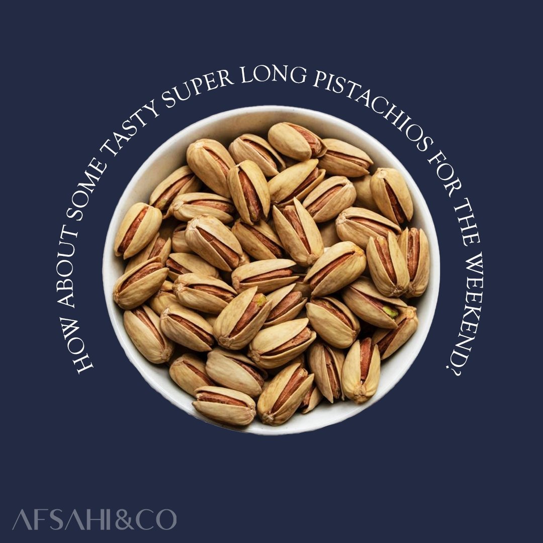 AFSAHICO's tweet image. Afsahi&amp;amp;Co super long pistachios are a delicious snack for kids and adults alike! You can enjoy these great nuts after your workout or with your coffee.

#pistachios

#pistachio

#foodindustry

#foodbrands

#snack

#superfood

#afsahiandco

#afsahico