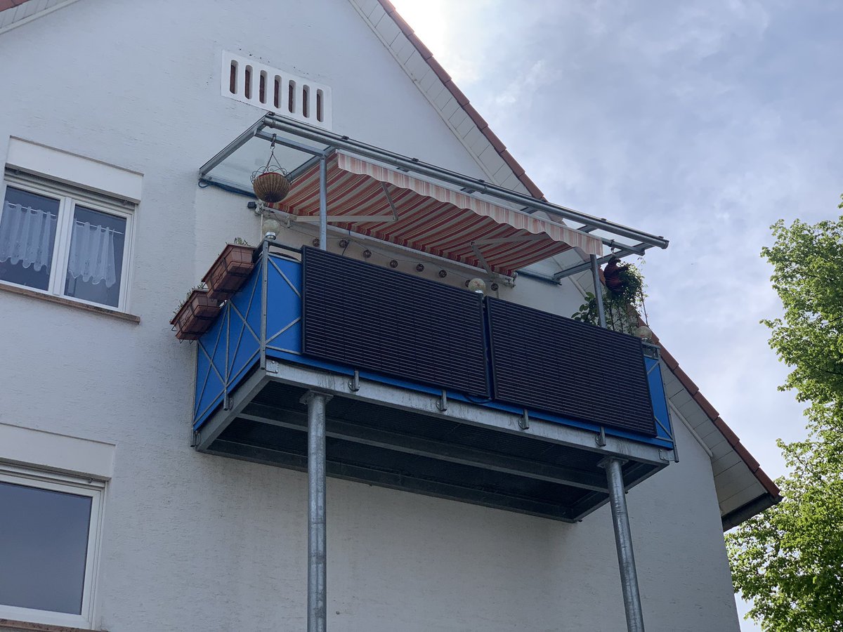 balkonsolar's tweet photo. Random street in #Freiburg, here to help install #MicroPV on the #balcony and the neighbors already have 600 watts! https://t.co/e4N28cF5aw