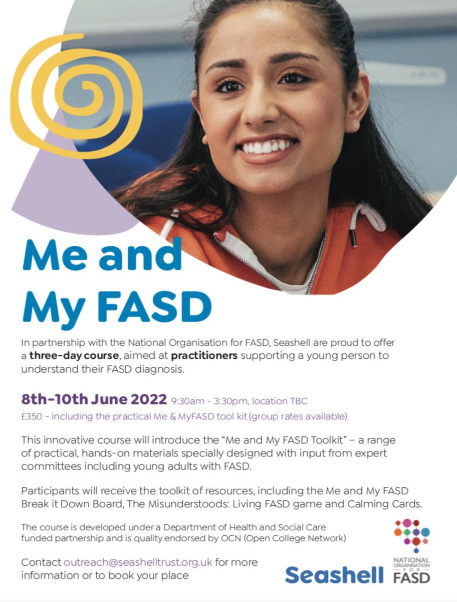 June 8-10 via zoom - join us! NICE Quality Standard FASD calls for training. Here's a child-centred course on how to help someone with #FASD understand their diagnosis & learn coping strategies. Toolkit included.  @LDChangingCare @gm_ldnurses @NursesSomerset #LDNurses #SENCO