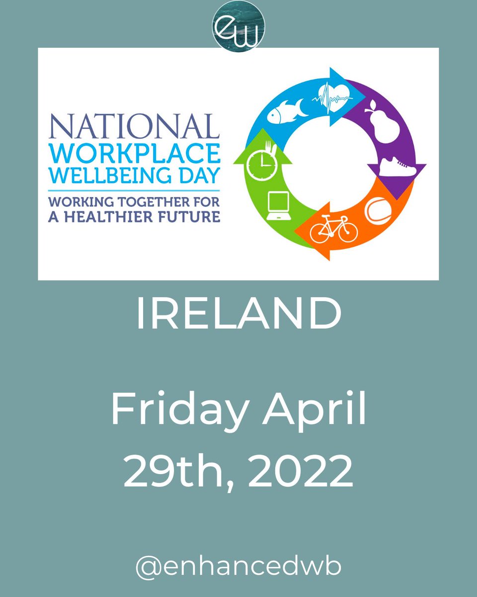 enhancedwb's tweet image. 🇮🇪 It’s National Workplace Wellbeing Day in Ireland 

❓ Did you even know??

❓ Is your workplace doing anything for National Wellbeing Day?

Let me know in the COMMENTS ⬇️ 

@ibec_irl are offering some free sessions 

#nationalworkplacewellbeingday #enhancedwellbeing