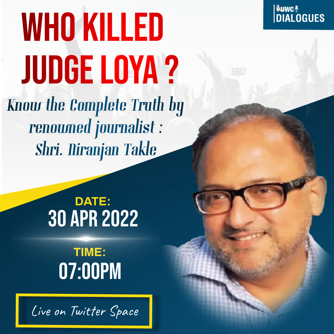 Who Killed Judge Loya ? Know the Complete Truth by renowned Journalist Shri. Niranjan Takle Do Join Twitter spaces on 30-Apr-2022 @ 07:00 PM twitter.com/i/spaces/1ynJO…