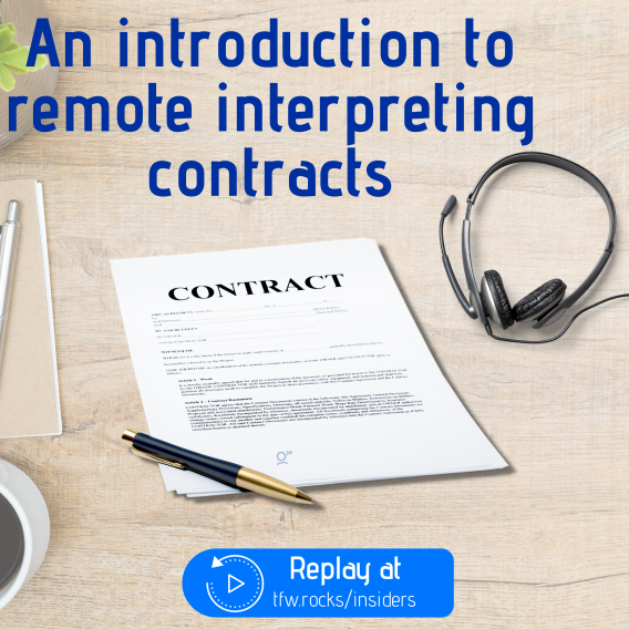 Missed Josh and Tony’s webinar on remote interpreting contracts?
 
Become an insider today and watch the replay!
 
tfw.rocks/insiders 👈

#1nt #r1nt #Remote #Interpreting #RemoteInterpreting <a href="/rpstranslations/">Tony Rosado</a>