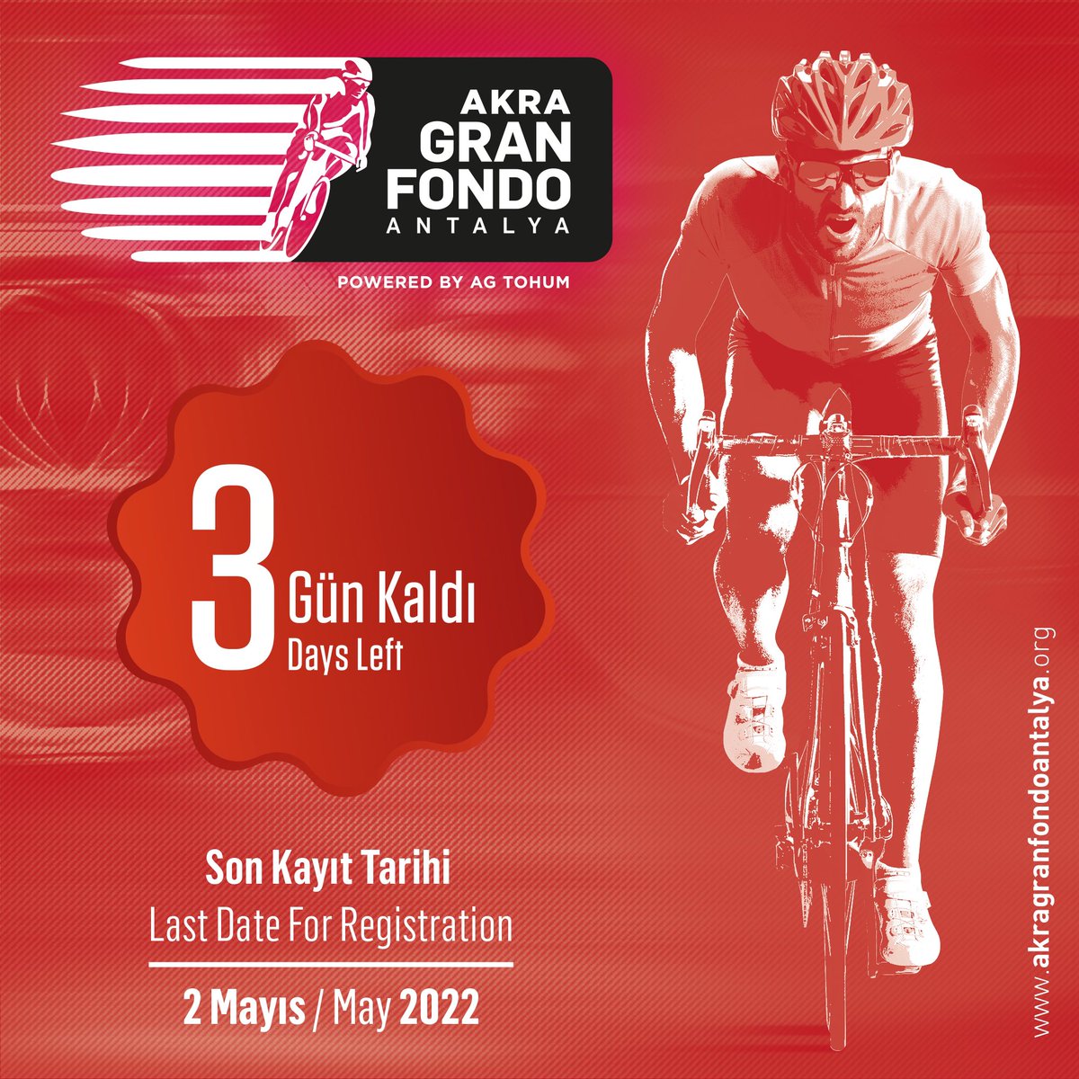 gfantalya's tweet photo. 🇹🇷 Kayıtların kapanmasına son 3 gün! 🚴🏽‍♀️

🇬🇧 Last 3 days for registrations to be closed! 🚴🏽‍♀️ https://t.co/o2b61pzxfZ
