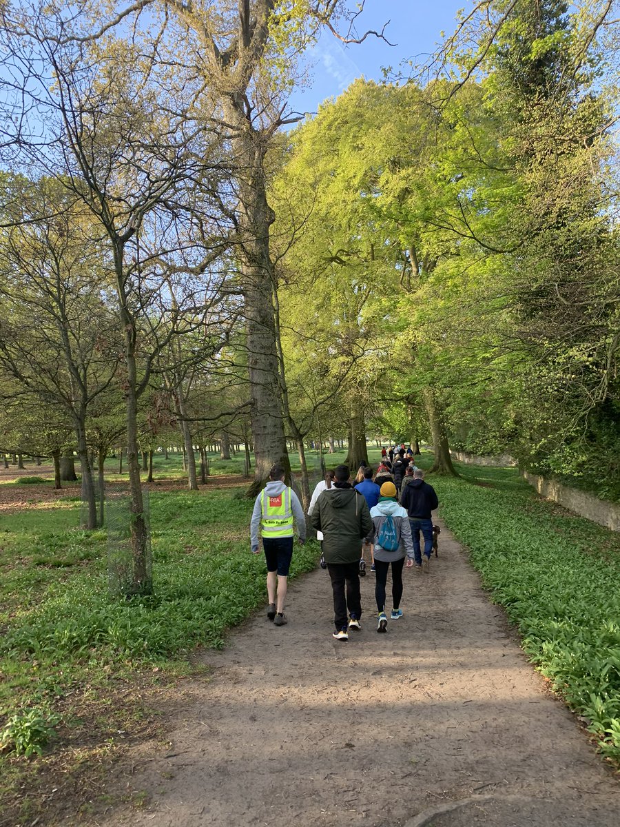 Flying the flag this morning for @Workhuman at a fab walk in the Phoenix Park for #WorkplaceWellbeingDay with @team_workwell ☀️