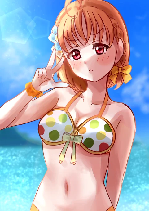 🍊「ん!?どこ見てるの?」
(落書き)

#lovelive
#Aqours 