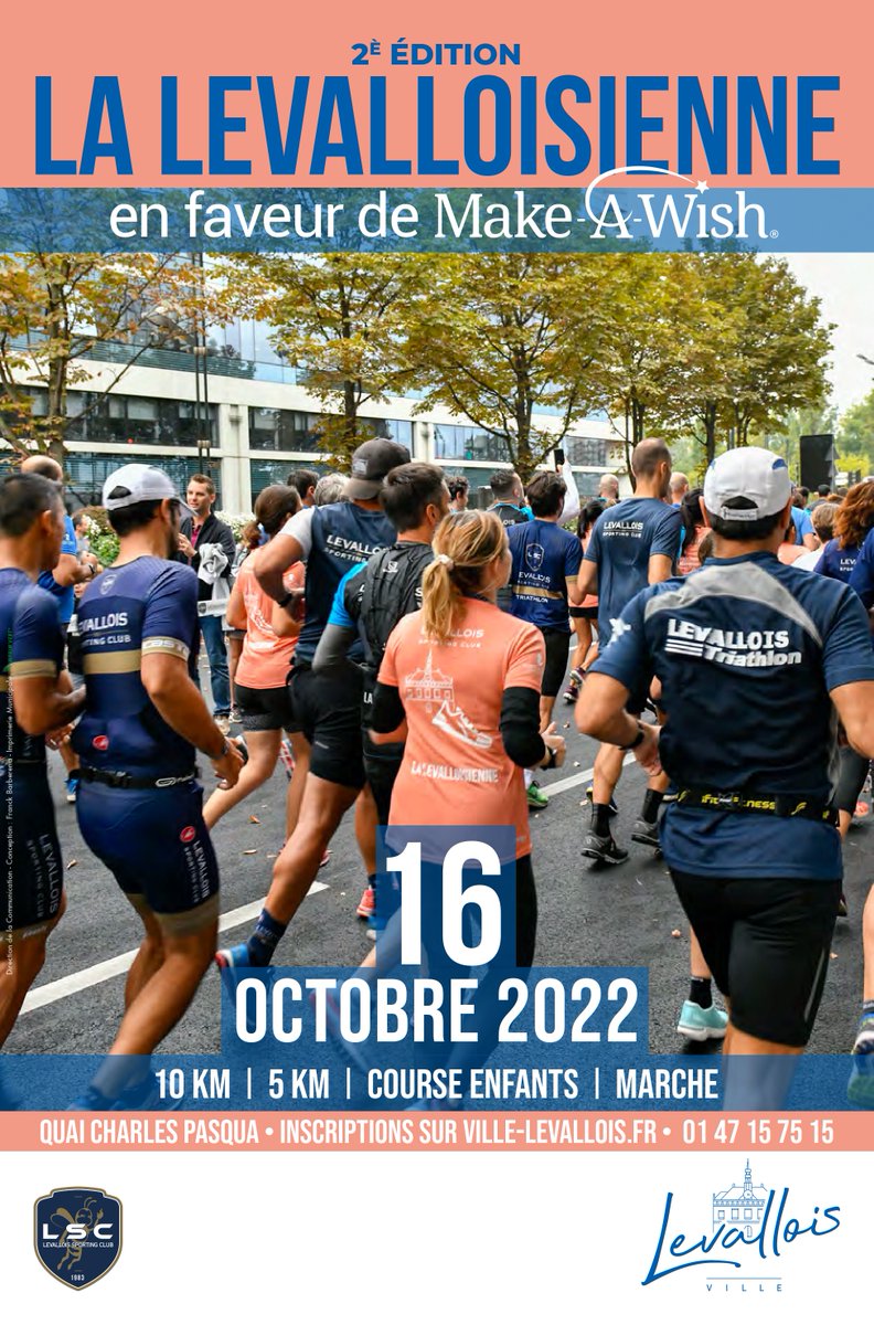LSC_Levallois's tweet photo. #LaLevalloisienne #2eEdition à @villelevallois 🏃‍♀️🏃🏃‍♂
Les inscriptions sont ouvertes !
Les distances de 3 / 5 et 10 km sont de retour ! 
Nouveauté 2022 : une marche de 3km ouverte à tous !
S'inscrire en ligne : https://t.co/jDYF02KnUS https://t.co/D9dOn6eYLG