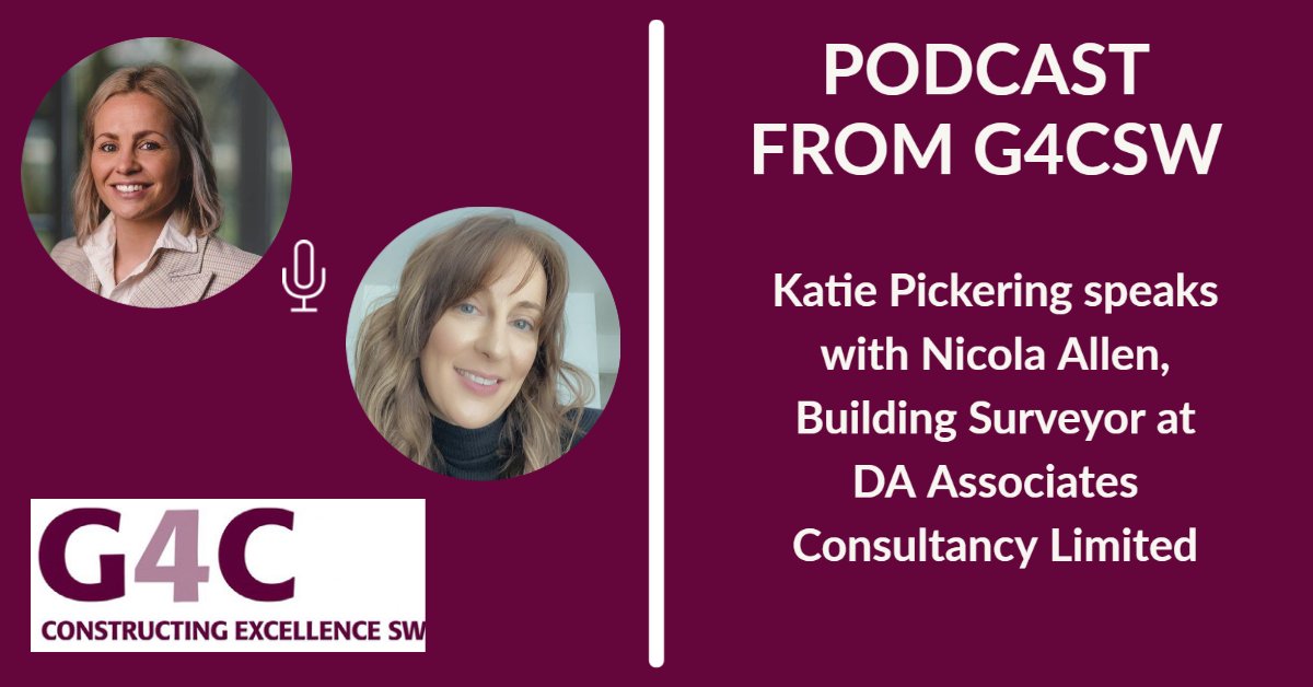 #PODCAST: Our March 2022 #G4CSW podcast is live! Listen to Katie Pickering of <a href="/MichelmoresLaw/">Michelmores</a> chat to Nicola Allen of DA Associates Consultancy Limited.

audioboom.clicksocialimage.top/hocctp5t

Also available on Apple podcasts and Spotify. 

<a href="/cesouthwest/">CE South West</a>
<a href="/G4Cnet/">G4C</a>
#constructingthefuture