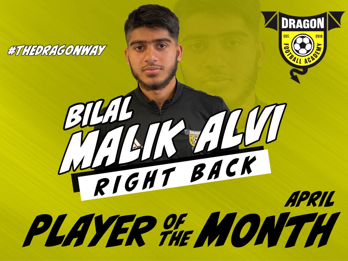 TheDragonWay's tweet photo. Player of the month🐉

We’d like to congratulate BILAL on earning POTM! This award has been given on the basis of his performances over the course of the month in games and training, one including a brace for @AshtonUnitedFC u18s! Also his application and attendance in education! https://t.co/eog5JEQprA