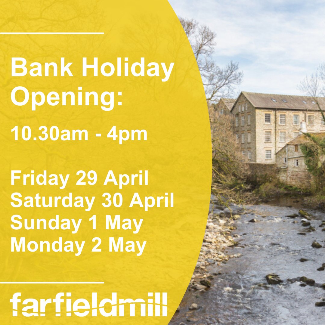 farfieldmill's tweet photo. We are open all weekend including Monday 10.30-4 we have #exhibitions #artiststudios #craftgallery #tearoom #heritage #shop @visitsedbergh  @CumbrianRambler @cumbriatourism @gazettenewsdesk @artfund @HeritageFundUK @mycumbriacard https://t.co/hFfKoKZwhB