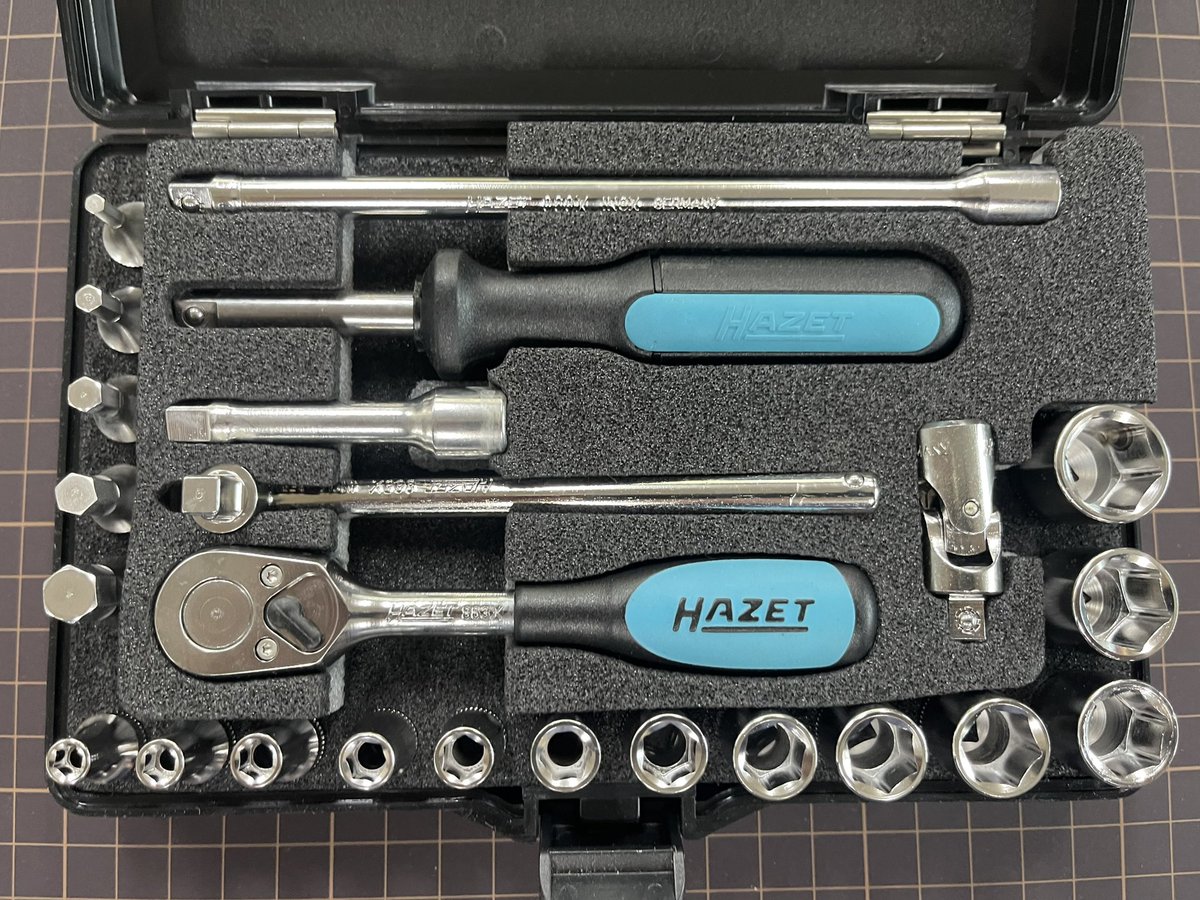 枚数限定 ハゼット ラチェットソケットセット HINOX ステンレス 1/4