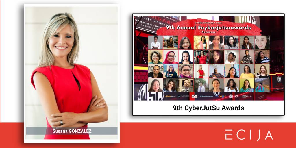 Seguimos hablando de ciberseguridad: nuestra compañera Susana González (<a href="/SuDigitalLawyer/">Susana González R 🇪🇸</a>), abogada de la oficina de ECIJA en Zaragoza, ha sido nominada en la 9ª Edición de los #CyberJutSuAwards 🏆 ¡Enhorabuena <a href="/SuDigitalLawyer/">Susana González R 🇪🇸</a>!