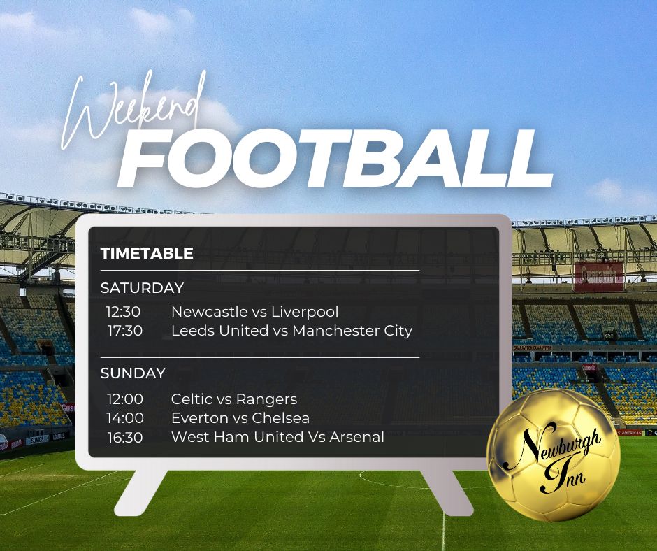 NewburghInn's tweet photo. What a weekend ⚽️

Who’s going to be down for a few to watch a match or two? 

Remember tonight is the opening night where we will be hosting a lucky dip where you could
win a free round or meal 😱🎉 Doors open at 5pm, can’t wait to see you all!

#weekendfootball #openingnight https://t.co/RzkbKZE8rG