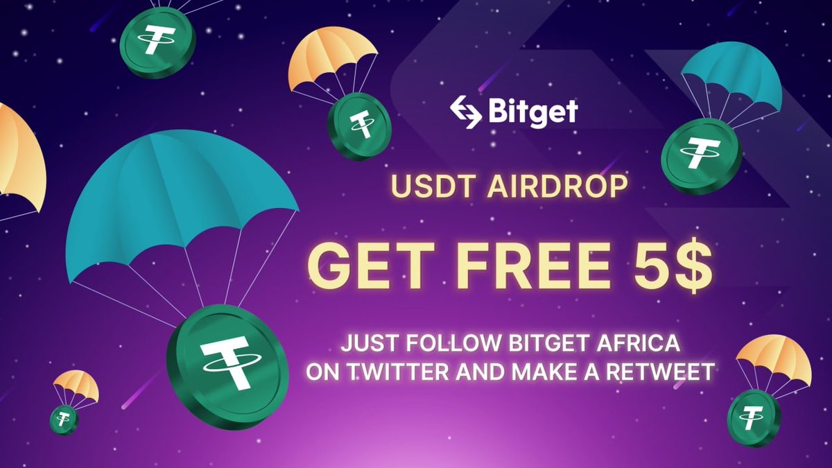 Bitget Africa (@bitgetafrica) on Twitter photo 💵USDT Airdrop!
💰Earn 5$ for completing simple task💰
Step 1: Follow <a href="/BitgetAfrica/">Bitget Africa</a> (x.com/BitgetAfrica) on twitter
Step 2: RT & Tag 3 friends
Step 3: Fill in this form: forms.gle/JcMSVL5e4toCCr… 💵USDT Airdrop!
💰Earn 5$ for completing simple task💰
Step 1: Follow <a href="/BitgetAfrica/">Bitget Africa</a> (x.com/BitgetAfrica) on twitter
Step 2: RT & Tag 3 friends
Step 3: Fill in this form: forms.gle/JcMSVL5e4toCCr…