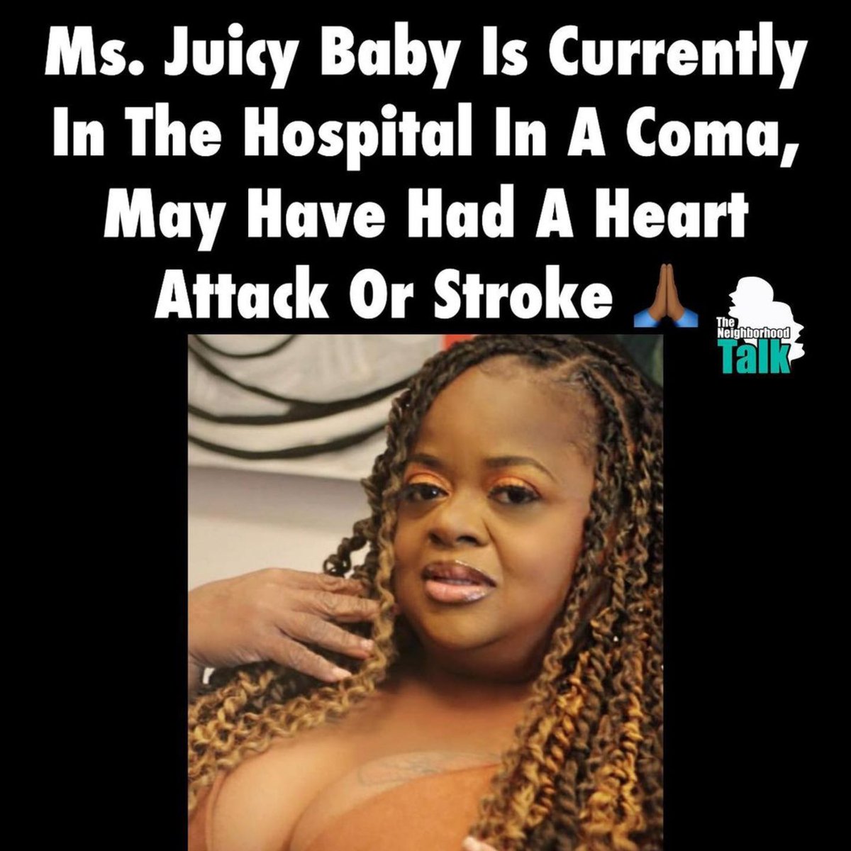 Y’all please pray for full recovery for <a href="/RealMsJuicyBaby/">Ms Juicy Baby</a> 🙏🏽🙏🏽🙏🏽🙏🏽