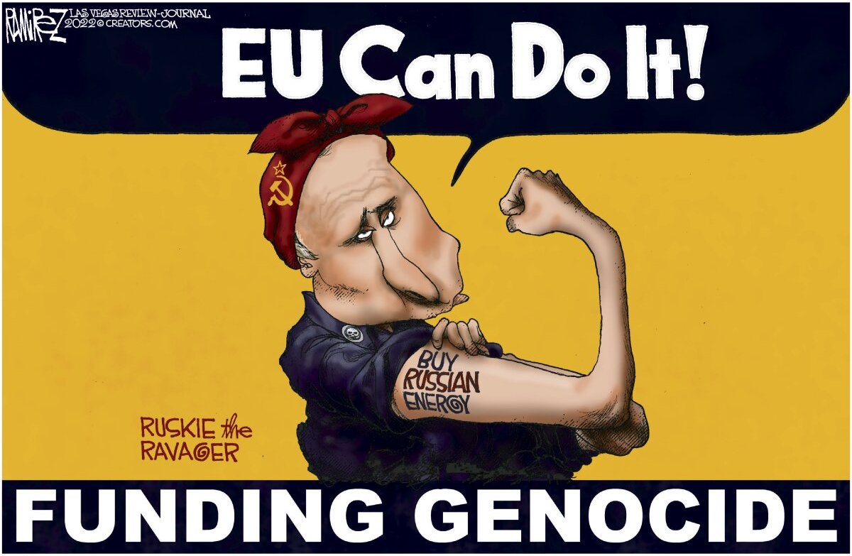 Stop_Carnage's tweet photo. WHY IS EUROPE STILL BUYING OIL & GAS FROM RUSSIA?
How selfish do you have to be to witness #UkrainianGenocide, know that you could likely stop it, but not do so because you don't want to cause a recession?
#Ukraine #StandWithUkraine #NoRussianImports #NoRussianOil #NoRussianGas https://t.co/6mhHCpsMvU