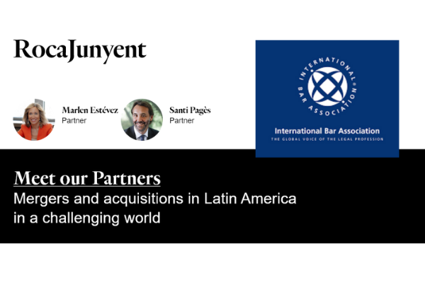 Roca_Junyent's tweet photo. .@marlen_estevez_ and @SantiPages are ready to meet with friends and colleagues at the next #IBA event in Sao Paulo "#Mergers and acquisitions in Latin America in a challenging world", in which best practices, knowledge and experiences will be shared. https://t.co/qWdPUACnkk https://t.co/r8SrdzpyJq