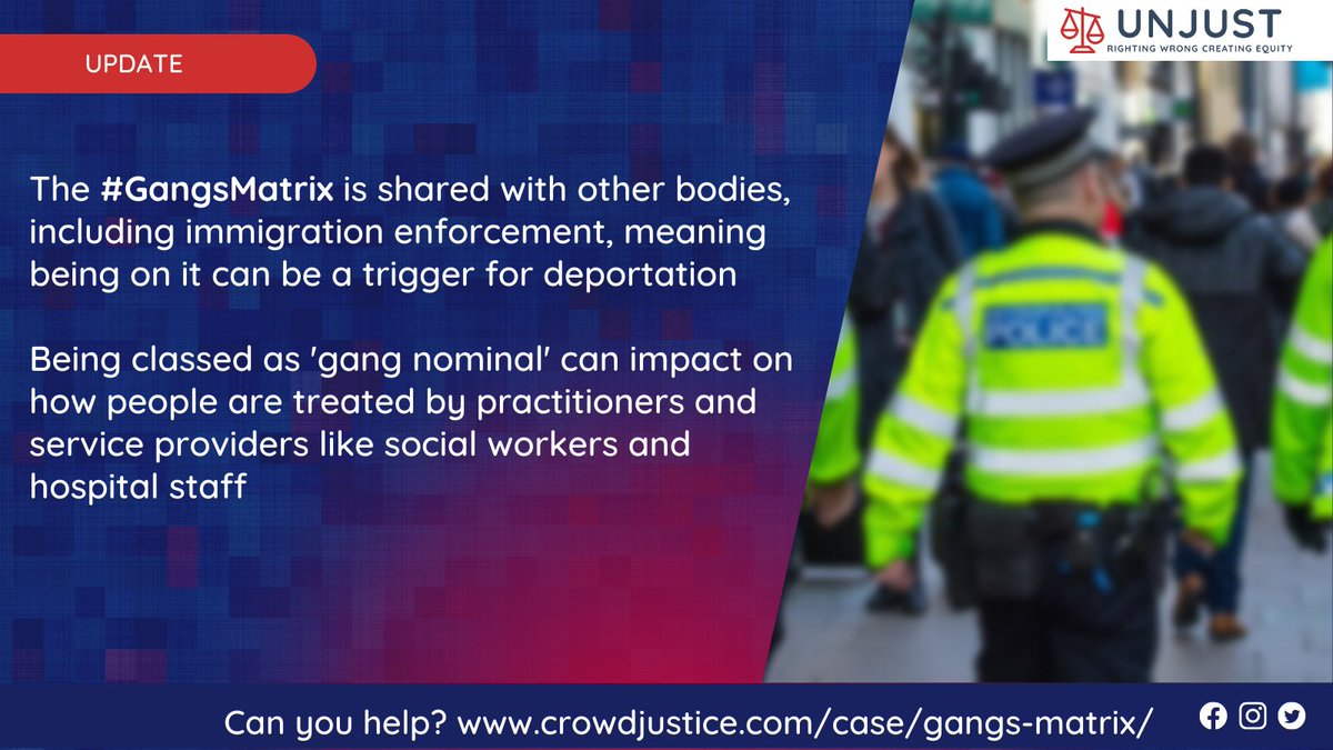 Swipe to read more on #GangMatrix:

 crowdjustice.com/case/gangs-mat…