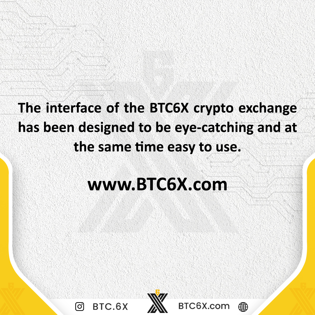 PurcowExchange's tweet photo. BTC6X EXCHANGE #USERFRIENDLY INTERFACE.
The interface of the BTC6X #cryptoexchange has been designed to be eye-catching and at the same time easy to use. https://t.co/nksoyCtYSw https://t.co/gc9AuZFKzm