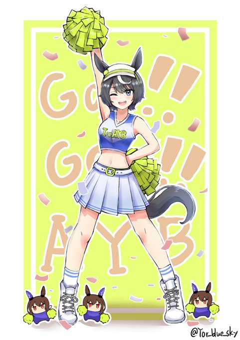 「blue eyes cheerleader」 illustration images(Oldest)