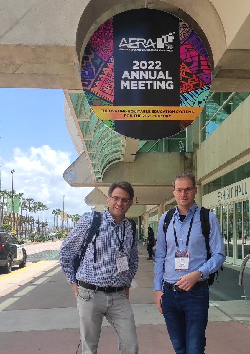 Sebastian Röhl and Colin Cramer were involved in four presentations at the AERA 2022 meeting in San Diego, including predictors of innovation by school leaders during school closures, evidence-informed education in Germany, and the relevance of student feedback for teachers.