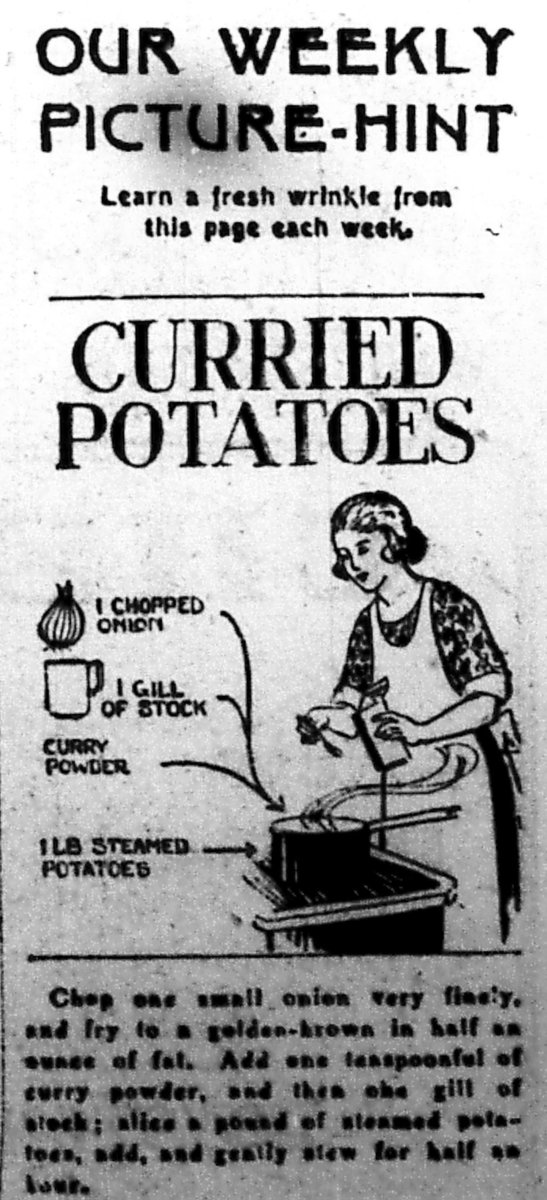 HertsArchives's tweet photo. Here's a weekly 'wrinkle' from a 1923 Royston Crow Newspaper! It seems that this was a term for a recipe! It seems like a simple dish, we might give this one a try! Would you give this recipe a try?
#Newspapers #Recipes #Potatoes #ArchiveExplored https://t.co/nyfcc69uOO