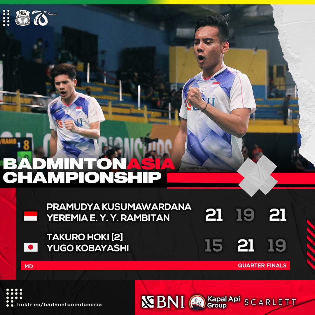 INABadminton's tweet photo. Kalahkan juara dunia, Prayer ke semifinal!

#BadmintonIndonesia #BAC2022 https://t.co/QXqPMwGKFb