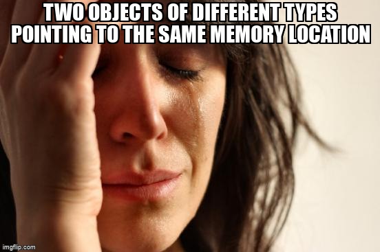 overflow_meme's tweet image. two objects of different types pointing to the same memory location stackoverflow.com/questions/7205… #pointers #go #extensionmethods