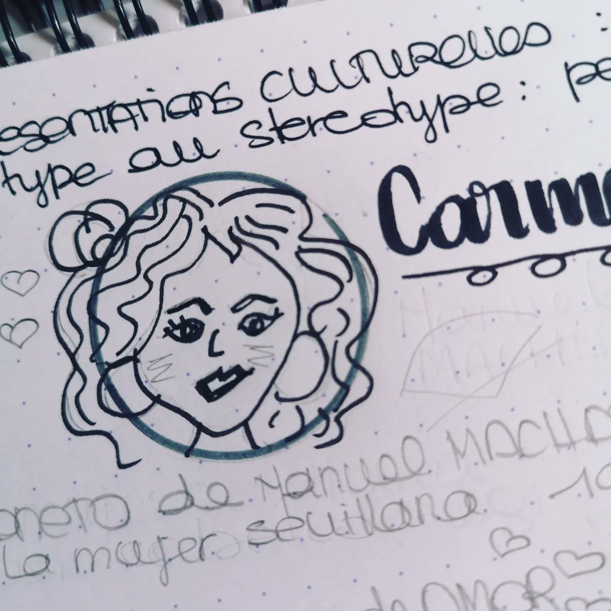 Maitee_IZ's tweet photo. Bon... j'ai massacré Carmen mais le Cid et Don Juan ça peut aller non ? 😂
>>travail préparatoire pour fiche de synthèse #sketchnote pour des term #spellce #espagnol
>>structure verticale, en colonnes, bien pratique pour les bio.
#aclyon #sketchnoting #penseevisuelle #profesora https://t.co/1t3s2QeSuX