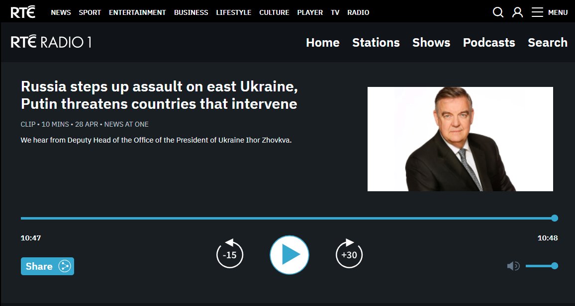 UKRinIRL's tweet image. 🇷🇺will continue its aggression against other European countries by all means, including energy blackmail, if its military aggression is not stopped in🇺🇦that defends the security of all of Europe&amp;amp;its right to become🇪🇺member in the immediate future @RTEOne 
rte.ie/radio/radio1/c…