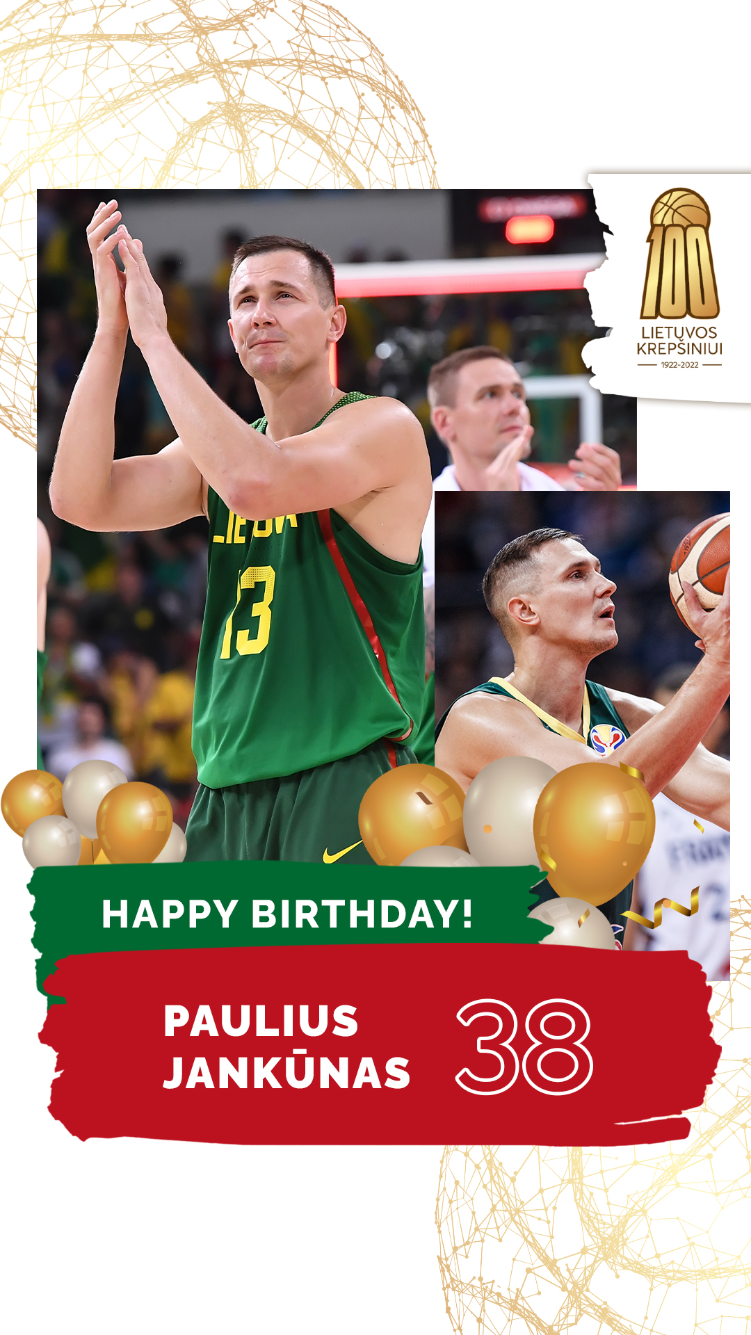 Happy birthday to the Lithuanian version of Tim Duncan - Paulius Jank nas!  
