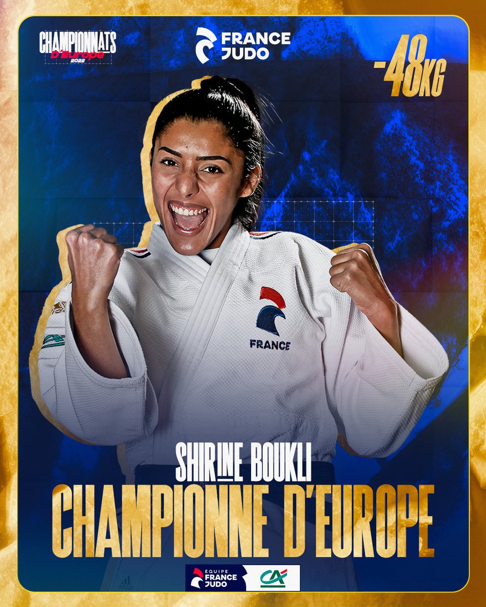 🇫🇷 Nouveau sacre européen pour Shirine Boukli 🥇

Les championnats d'Europe de Sofia ne pouvaient pas mieux débuter pour nos tricolores 🤩

<a href="/ShirineBoukli/">Shirine BOUKLI</a> 👏

📸 @francejudo_