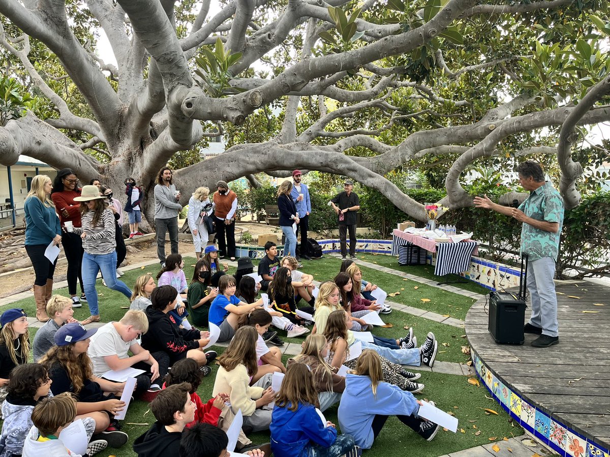 5th grade Poetry Slam in Poet’s Park. Thank to the City of Malibu for your support! #aprilispoetrymonth#poets